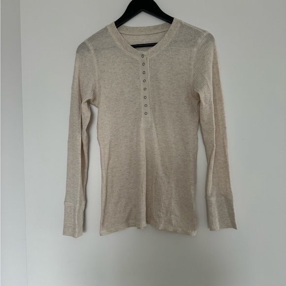 Aerie Grey & Cream Henley Bundle of 2 - Picture 4 of 6